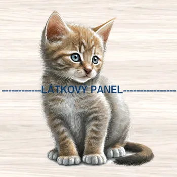 Látkový panel - Kočka - KČ-282 Velikost: 45x45cm, Materiál: Kočárkovina