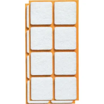 Podložka pod nábytek TMX Ochrana podlah filcová 25x25mm bílá (16ks)