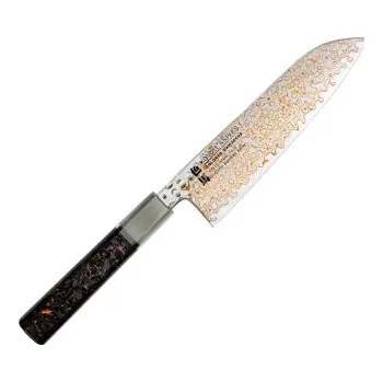 Kuchyňský nůž KONOLL kuchyňský nůž Santoku 180 mm Colored Damascus + doprava zdarma!
