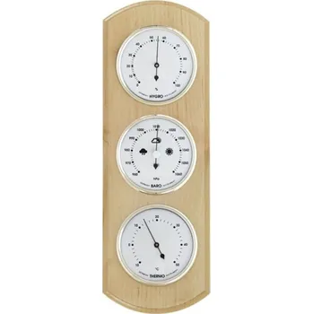Meteostanice Barometr 8040B s teploměrem a vlhkoměrem - světle hnědý
