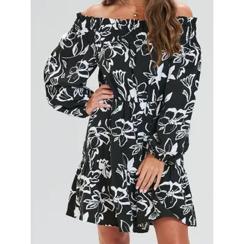 Dámské šaty Sinsay - Šaty s květinovým vzorem - vícebarevná - 663FI-MLC - 663FI-MLC-S