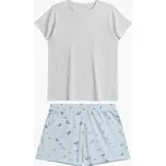 Atlantic DÁMSKÉ PYŽAMO NLP-490/02 KR VÝPRODEJ Barva: jasny szary/melanż, Velikost: XL