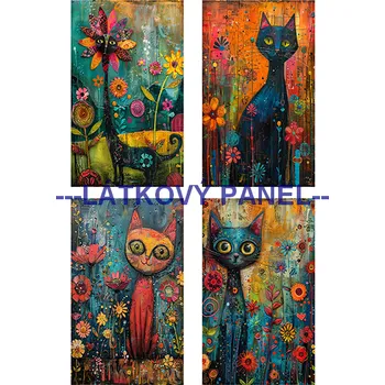 Látkový panel - Kočka - KČ-260 Velikost: 50x33cm, Materiál: Úplet