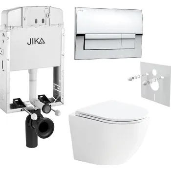 Laufen Set modulu k zazdění, EBS WC Vortex Rimless, sedátka a tlačítka, chrom lesk