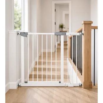 Dětsný nábytek Zábrana Pupyhou 90-97 cm - dveře/schody - bílá