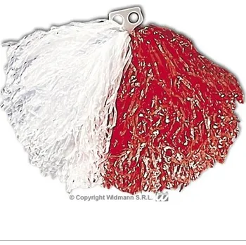 Karnevalový doplněk WIDMANN Pom Pom červeno bílý 1 ks