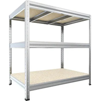 Dílenský regál Regál do dílny Biedrax 50 x 90 x 120 cm, pozink, 3 police OSB 10 mm, nosnost 300 kg na polici