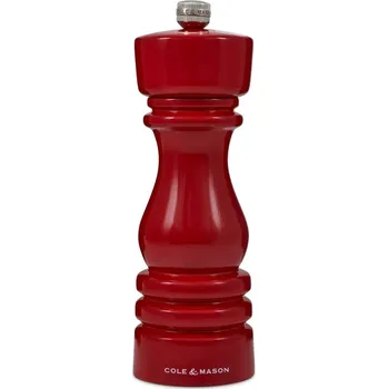 Outdoor vaření Mlýnek na pepř COLE&MASON London Red Gloss Precision+ 18 cm pepř