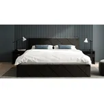 Čalouněná postel CARO 120x200 s kovovým zdvižným roštem ČERNÁ