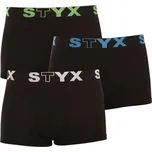 Styx 3PACK pánské boxerky sportovní guma vícebarevné (G9606162) XXL