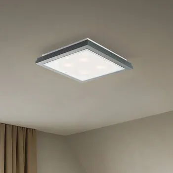 Argon Stropní světlo Tally, šířka 42 cm, šalvějově zelená, dřevo, E27 šalvějově zelená, bílá 4 x 15 W LED - Doprava zdarma