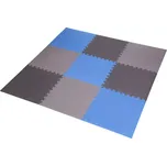 Modro-šedá pěnová puzzle podložka (9 ks) ONE FITNESS - délka 180 cm, šířka 180 cm, výška 1 cm - 20059370