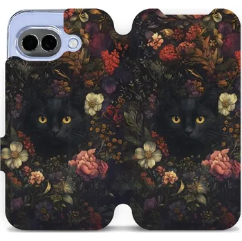 Pouzdro na mobilní telefon Flip pouzdro Mobiwear na mobil Google Pixel 10a - V161S, temné kočky (Knížkové flip pouzdro, obal, kryt na mobil Google Pixel 10a, tenký design, silikonová vanička, stojánek)