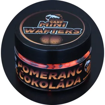 Boilies Boilies Black Carp Mini Wafters 5mm 15gr Pomeranč-Čokoláda