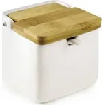 Bílá keramická dóza na sůl se lžičkou - Ibili