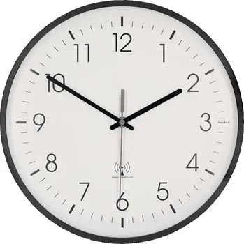 Hodiny Nedis CLWA6226BK - Nástěnné hodiny pr. 30,5 cm 1xAA černá