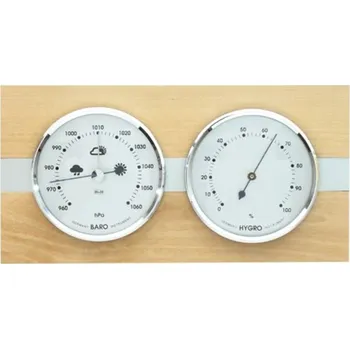 Meteostanice Barometr 8064B s vlhkoměrem - světle hnědý