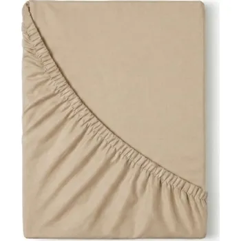 Prostěradlo Kvalitex Jersey prostěradlo s lycrou světle béžové 180x200cm