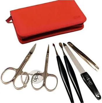 Pracovní nůž Manikúrní sada ALPEN Nickel kožená 6 ks červená