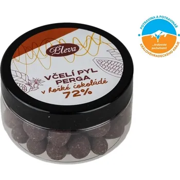 Čokoláda Pleva Včelí pyl perga v 72% hořké čokoládě