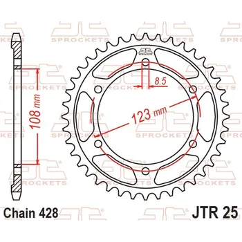 Řetězová sada pro motocykl JT rozeta 4606 58 APRILIA RS / REPLICA / TUONO 21-23 (460658JT) (řetěz 428) (JT rozeta 4606 58 APRILIA RS / REPLICA / TUONO 21-23 (460658JT) (řetěz 428))