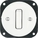 Porcelánový vypínač Bohemia-Design K1-R120QX ř.6 schodišťový bílý (bez rámečku )