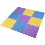 Různobarevná pěnová puzzle podložka (9 ks) ONE FITNESS - délka 180 cm, šířka 180 cm, výška 1 cm - 20059398