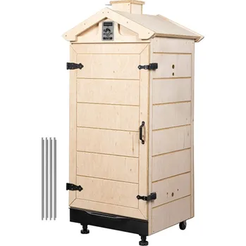 Dřevěná udírna bezrámová, 200 l, s kolečky