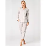 Pyžamo Key LNS 879 A26 long/r S-XL rozepínací Béžová S