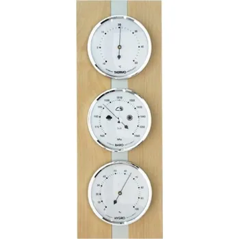 Meteostanice Barometr 8063B s teploměrem a vlhkoměrem - světle hnědý