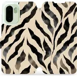 Flip pouzdro Mobiwear na mobil OnePlus 15R - VA53S, zebří (Knížkové flip pouzdro, obal, kryt na mobil OnePlus 15R, tenký design, silikonová vanička, stojánek)