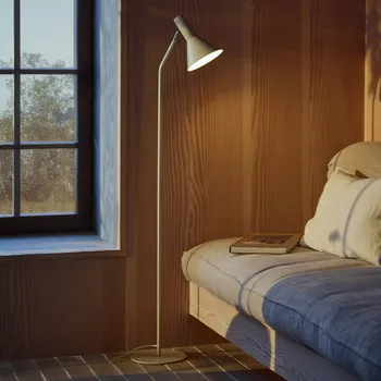 Lampička FRANDSEN Stojací lampa Lyss, béžová, kov, výška 150 cm, E27 1 x 25 W - Doprava zdarma