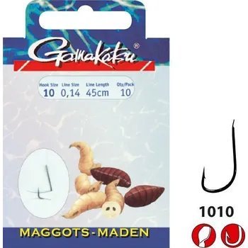 Rybářský háček Gamakatsu Návazce Coars Booklet Maggots 1010 B vel. 18 - 0,10 mm 60 cm