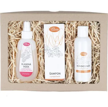 Kosmetická sada Pleva Vlásky jedné krásky - Vlasová voda s mateří kašičkou a malinovým fermentem 115 g, Šampon s propolisem 150 g, Kondicionér na vlasy s propolisem 150 g, dárková sada