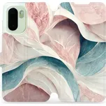 Flip pouzdro Mobiwear na mobil OnePlus 15R - VP33S, růžový a zelenkavý mramor (Knížkové flip pouzdro, obal, kryt na mobil OnePlus 15R, tenký design, silikonová vanička, stojánek)