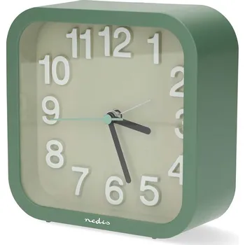 Hodiny Nedis CLDK1004GN - Analogový budík 1xAA zelená