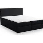 Čalouněná postel LEVO 160x200 cm Černá