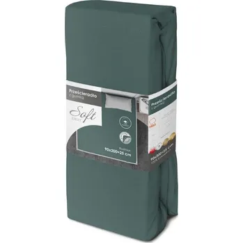 Prostěradlo Jersey prostěradlo SOFT 200x90 cm + 25cm - tmavě zelené