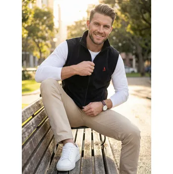 Pánská vesta Altisport ALM002518 Černočervená L