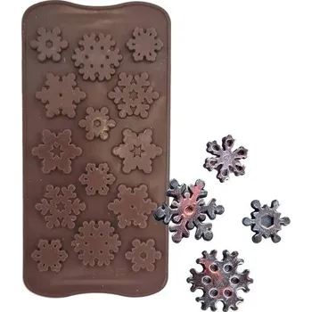 Nádoba na pečení Dortisimo Silikonová forma na čokoládu Sněhové vločky