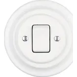 Porcelánový vypínač Bohemia-Design K1-R140Q ř.7 křížový bílý