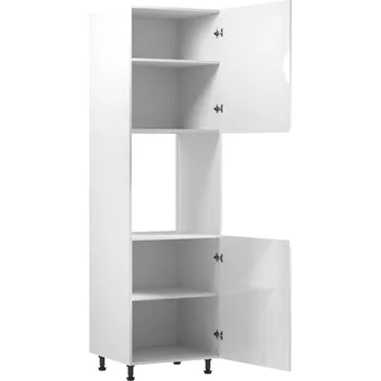 ASPEN b | vysoká skříňka D60P pro vestavnou troubu | 60 cm | PRAVÁ | bílá lesk