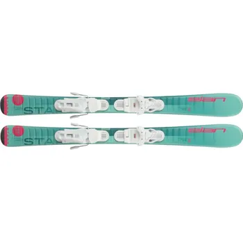 Sjezdové lyžování Elan Starr Jr + EL 4.5 GW CA Velikost: 110 L turquoise/pink+V solid white 22/23