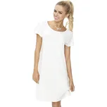 DKaren Dámská viskózová noční košilka Flora ecru Velikost: XL