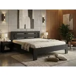 Buková postel Naomi Supra - zvýšená Odstín moření: Antracit, Rozměr: 140x200