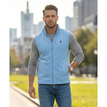 Pánská vesta Pánská fleecová vesta ALTISPORT ALM002518 AZUROVÁ M