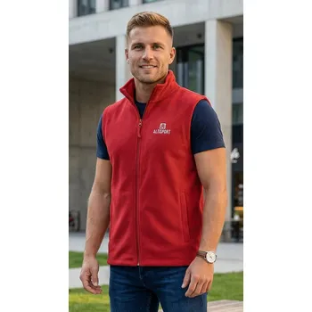 Pánská fleecová vesta ALTISPORT ALM006518 VÍNOVÁ M