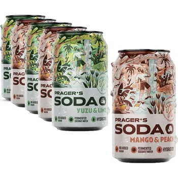 Nápoj pro sportovce Pragers AKCE 5+1 ZDARMA Prager's Soda 330 ml