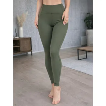 Dámské legíny Stahovací dámské legíny khaki, VELIKOST M