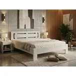 Buková postel Naomi Supra - zvýšená Odstín moření: Bílá transparentní, Rozměr: 140x200